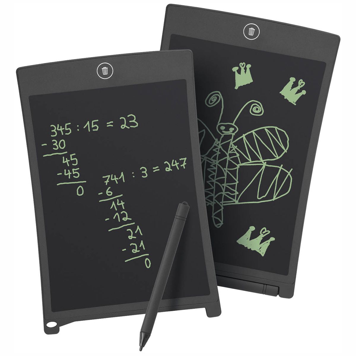 WEDO LCD Schreibtafel mit Stift schwarz 8,5 Zoll incl. Batterien