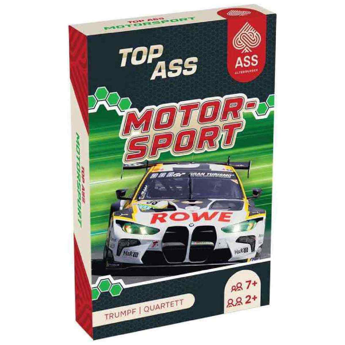 ASS Quartett TOP ASS im Karton MOTORSPORT 59 x 91 mm 35+1 Spielkarten