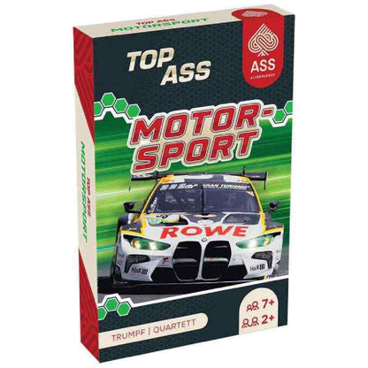 ASS Quartett TOP ASS im Karton MOTORSPORT 59 x 91 mm 35+1 Spielkarten