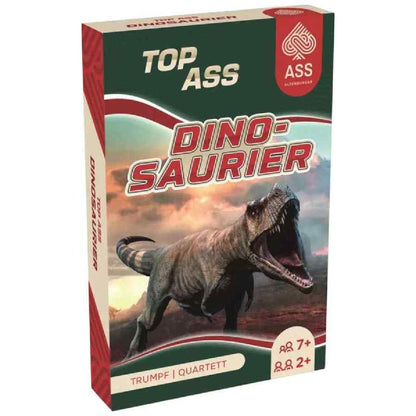 ASS Quartett TOP ASS im Karton DINOSAURIER 59 x 91 mm 35+1 Spielkarten