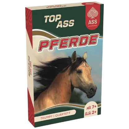 ASS Quartett TOP ASS im Karton PFERDE 59 x 91 mm 35+1 Spielkarten