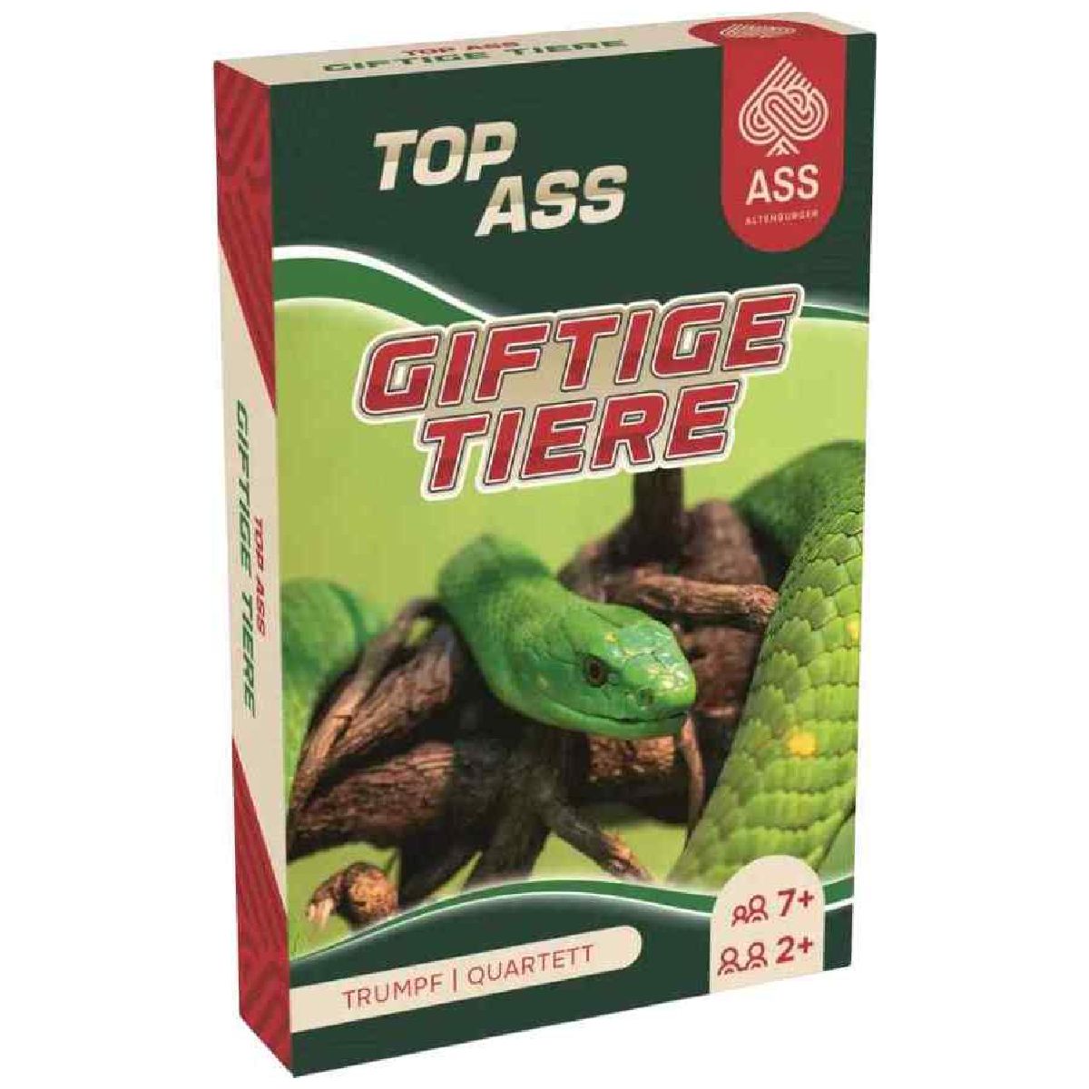 ASS Quartett TOP ASS im Karton GIFTIGE TIERE 1 59 x 91 mm 35+1 Spielkarten