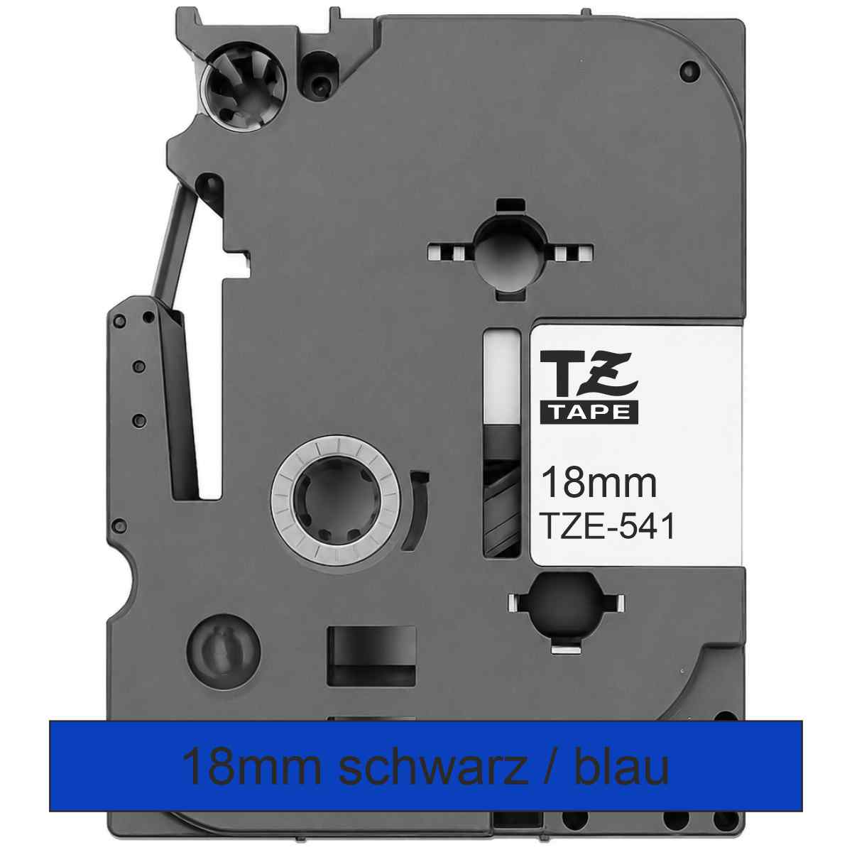 BROTHER Schriftband TZe-541 18mm x 8m schwarz auf blau
