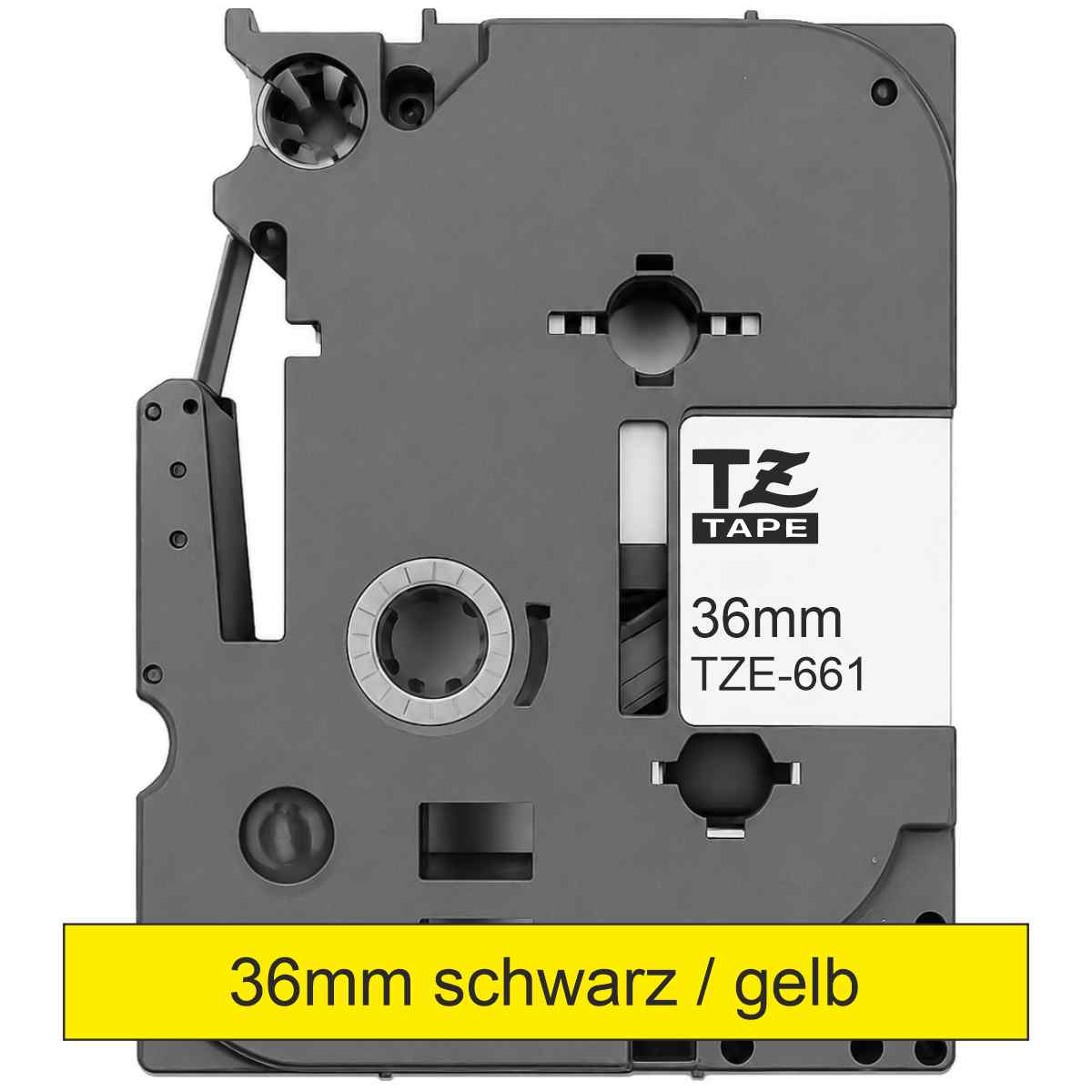 BROTHER Schriftband TZe-661 36mm x 8m schwarz auf gelb