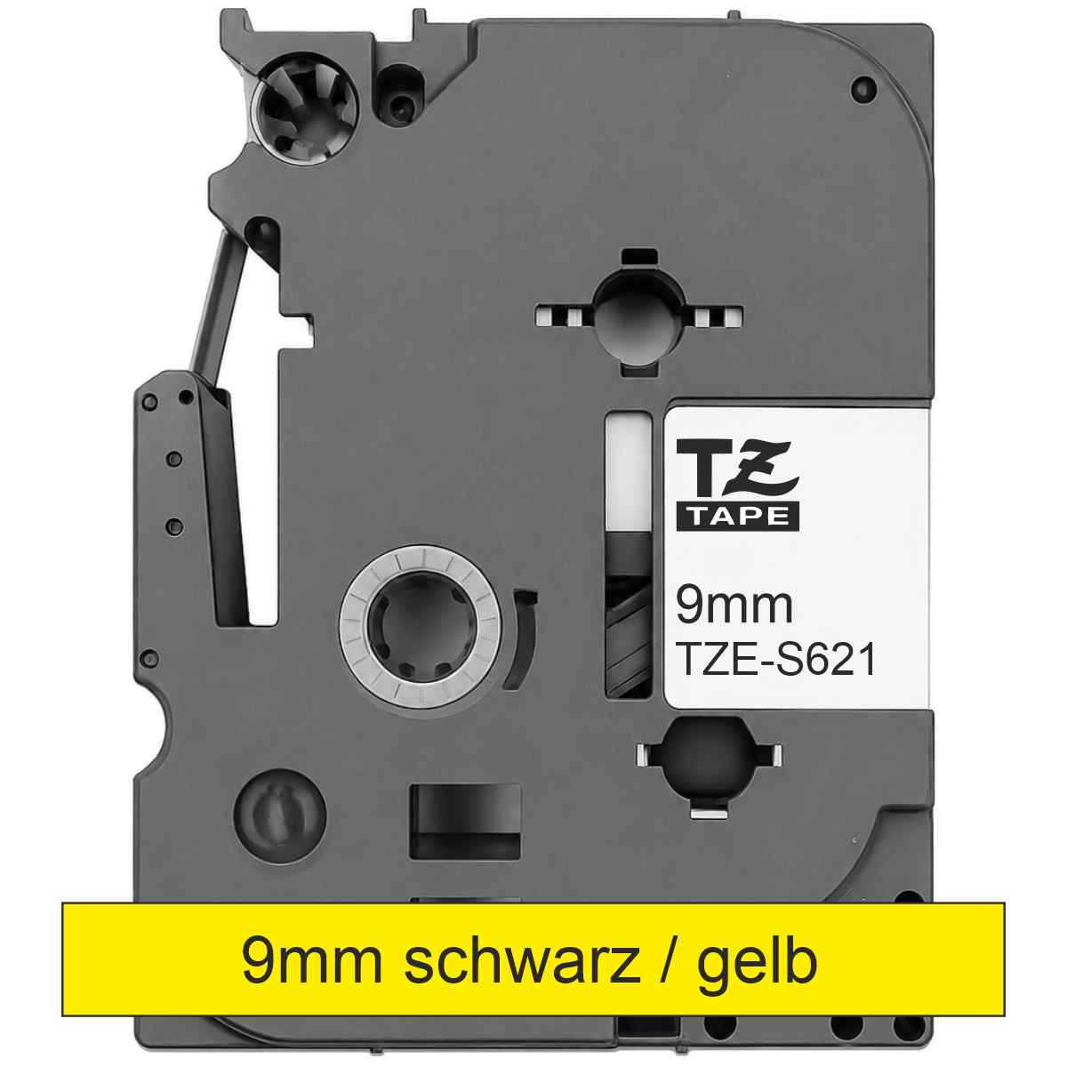 BROTHER Schriftband TZe-S621 9mm x 8m schwarz auf gelb