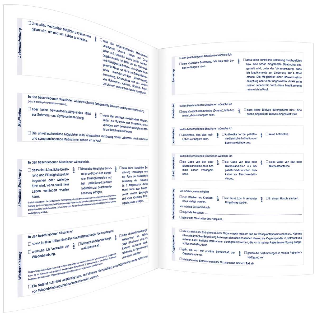 RNK Patientenverfügung 2895 C5 220x162mm mit Betreuungsverfügung + Vorsorgevollmacht