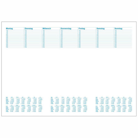 RNK Schreibunterlage A2 60x42cm Office Blanko mit Kalender Jahr 2026 / 2027 / 2028