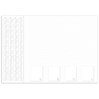 RNK Schreibunterlage 60 x 42cm -Office- dotted 30 Blatt mit 4 Jahreskalender