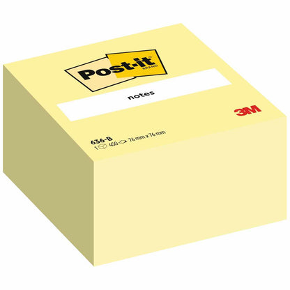 POST-IT Haftnotizwürfel 636B  gelb 76x76mm, 450 Blatt