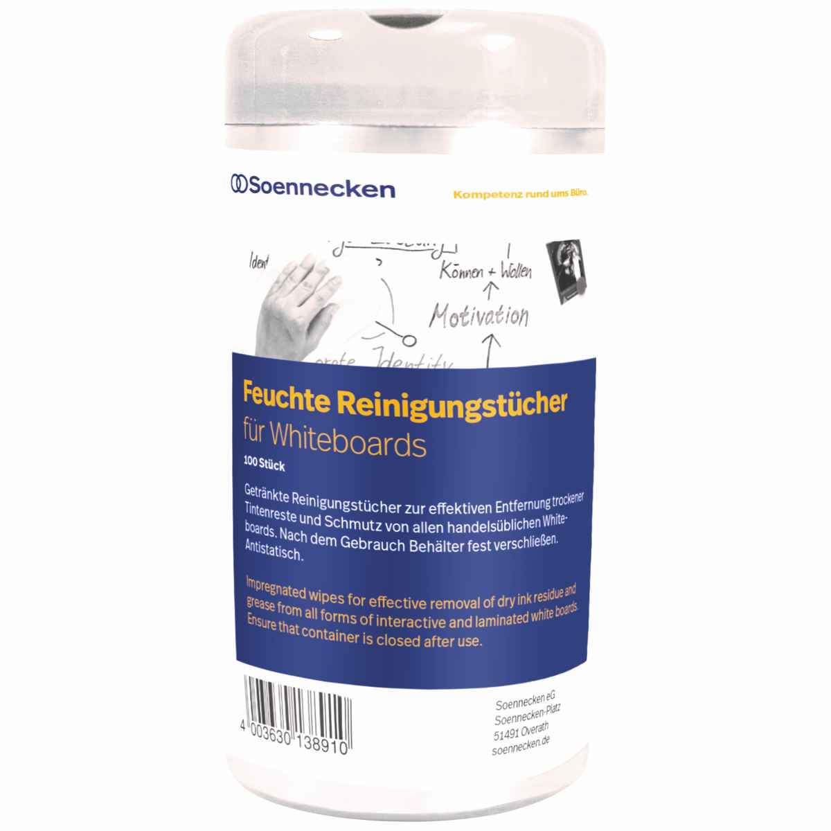 SOENNECKEN Reinigungstücher für Whiteboard 4829 100 Stück