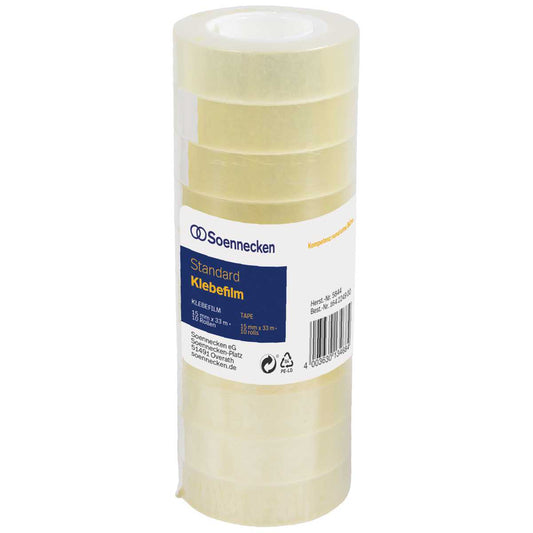 SOENNECKEN Klebefilm Standard 5844 33m x 15mm, 10 Rollen