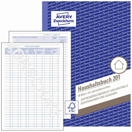 AVERY Haushaltsbuch 201 A5 36 Blatt