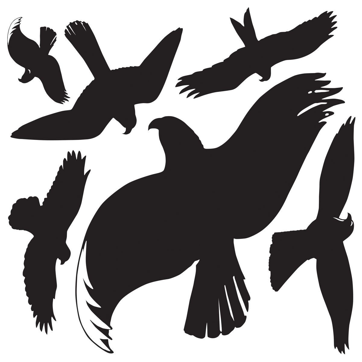 AVERY Fensterwarnvögel 4485 Vögel schwarz 6 Stück