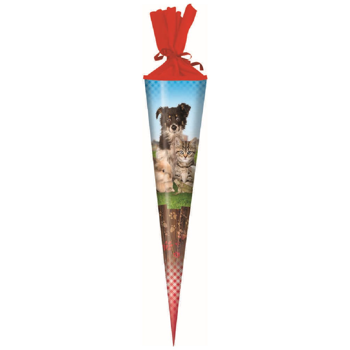 STYLEX Schultüte rund 25 cm mit Krepp-Verschluss