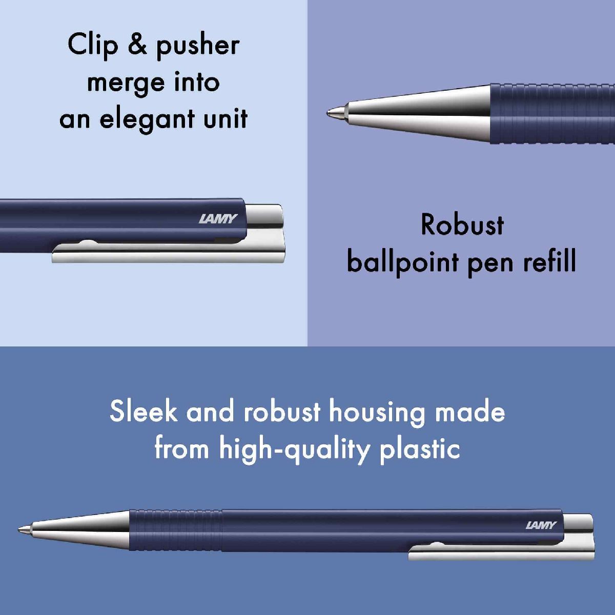 LAMY Kugelschreiber logo 204M+ dark dusk hochglänzend M16 M schwarz