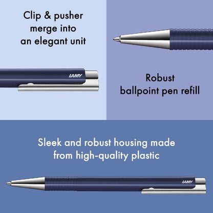LAMY Kugelschreiber logo 204M+ dark dusk hochglänzend M16 M schwarz