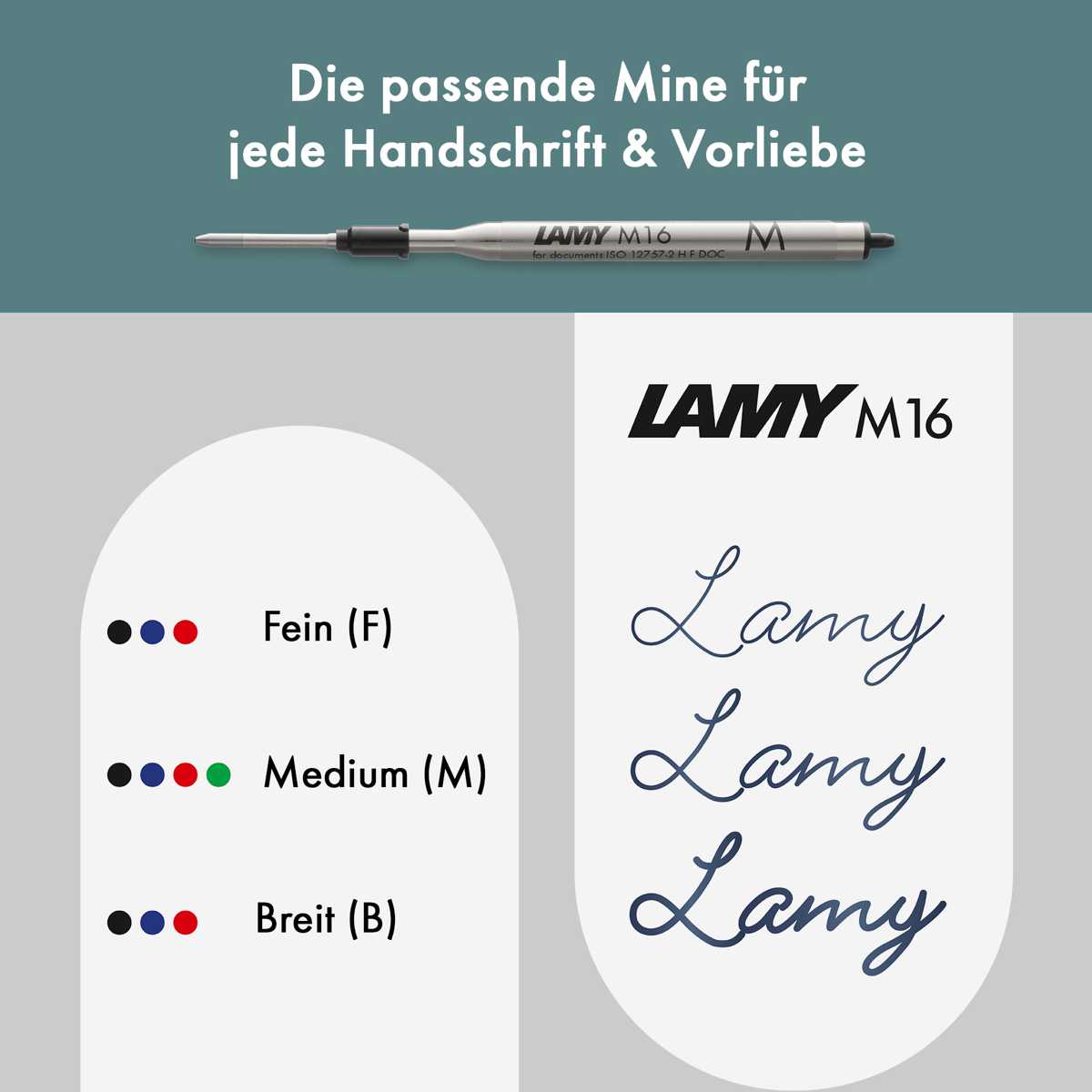 LAMY Kugelschreiber studio 269 petrol matt Mine M16 M schwarz