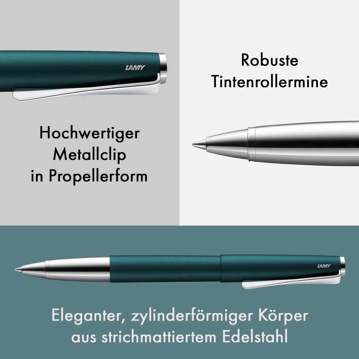 LAMY Tintenroller studio 369 petrol matt Mine M63 schwarz
