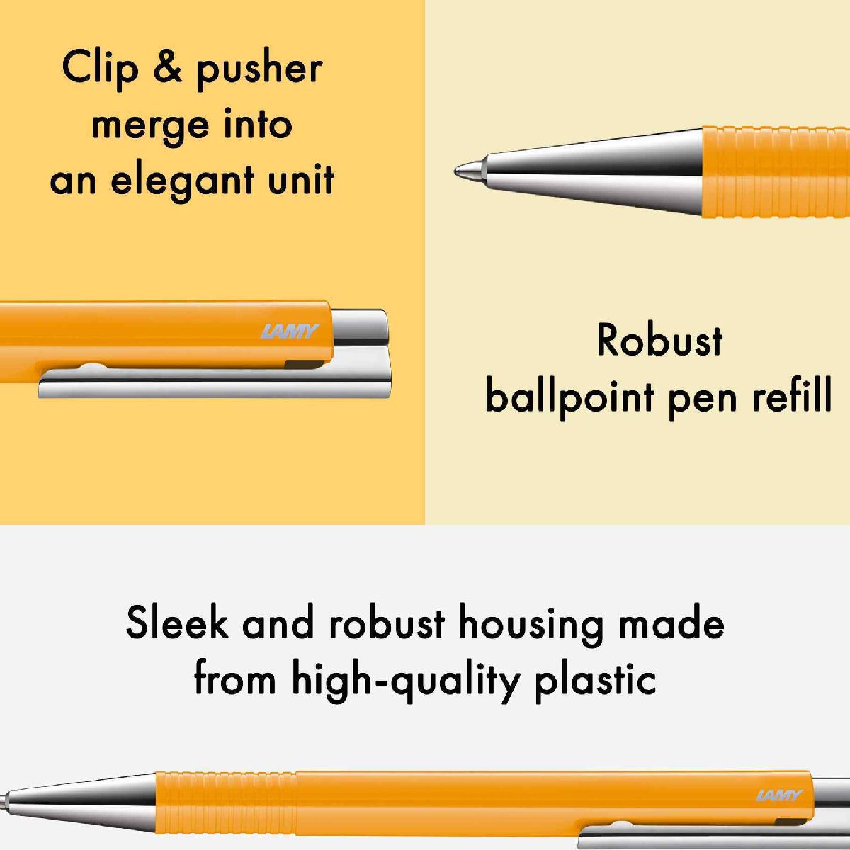 LAMY Kugelschreiber logo 204M+ neonorange hochglänzend M16 M schwarz