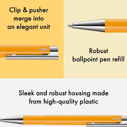 LAMY Kugelschreiber logo 204M+ neonorange hochglänzend M16 M schwarz