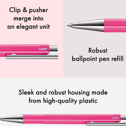 LAMY Kugelschreiber logo 204M+ neonpink hochglänzend M16 M schwarz