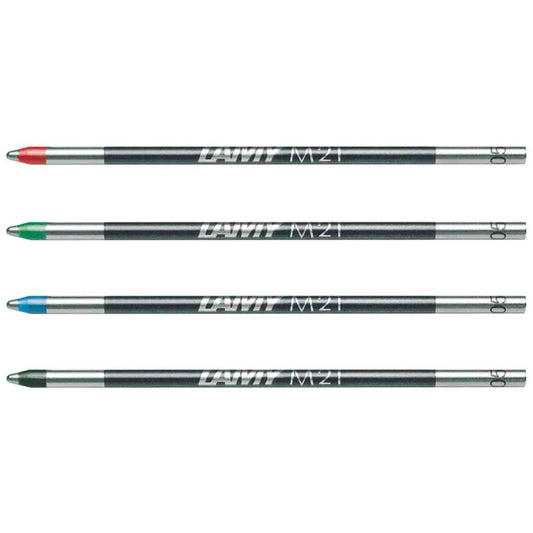 LAMY Kugelschreibermine M21 Set rot, grün, blau, schwarz
