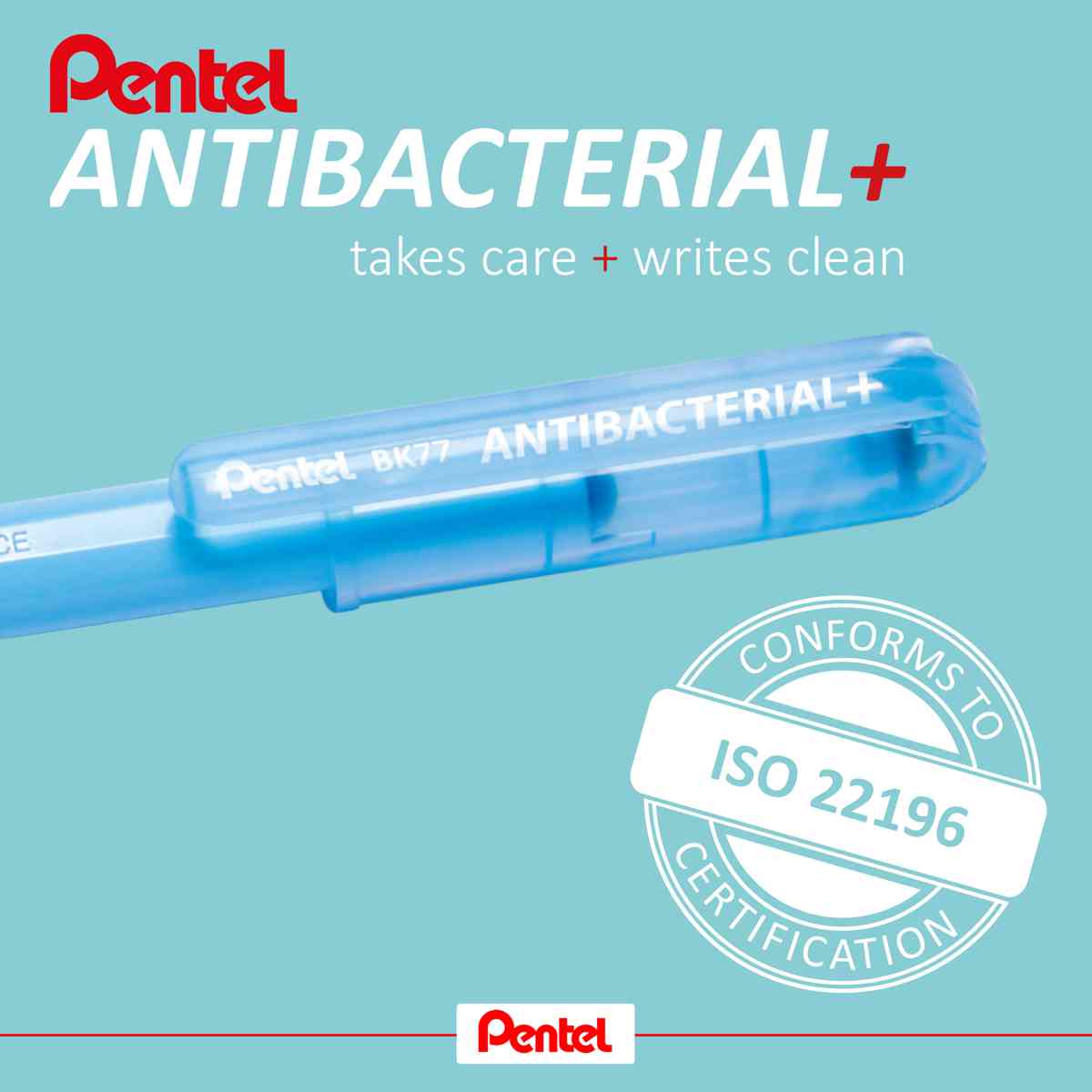 PENTEL Kugelschreiber BK77AB-A Antibacterial+ 0,35mm schwarz