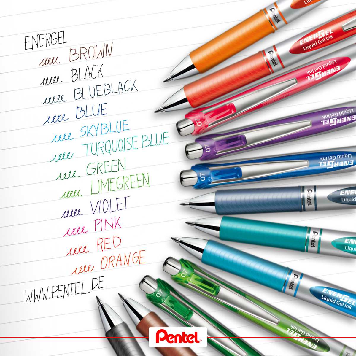 PENTEL Liquid Gelschreiber 07 EnerGel BL77 | 12 Farben