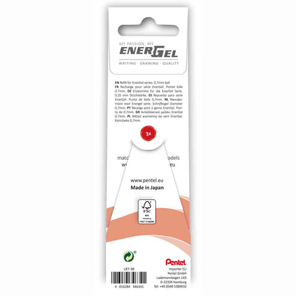 PENTEL EnerGel Nachfüllmine LR7-3B 0,35mm rot 3 Stück