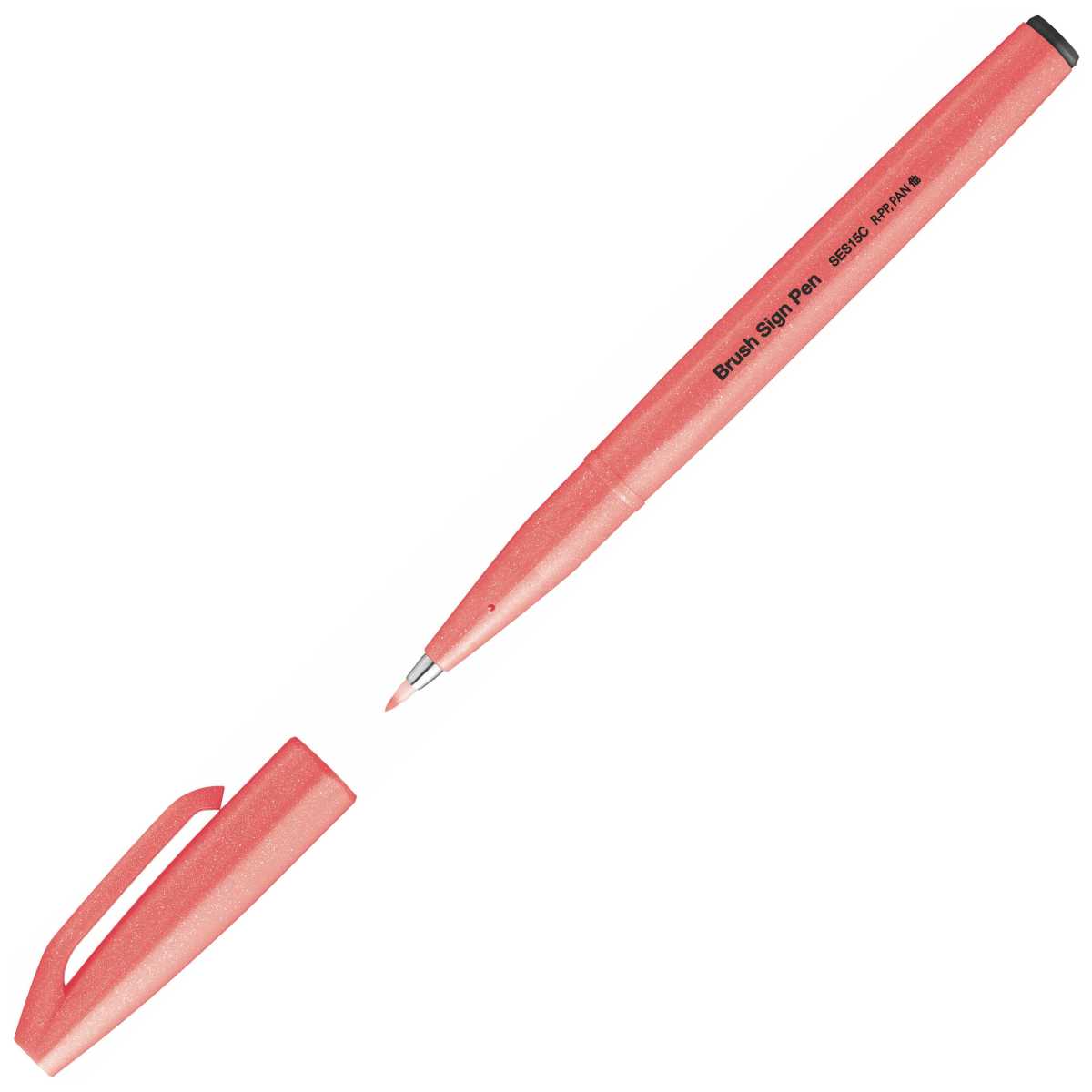 PENTEL Faserschreiber Sign Pen Brush 0,2 - 2,0mm neon-rot