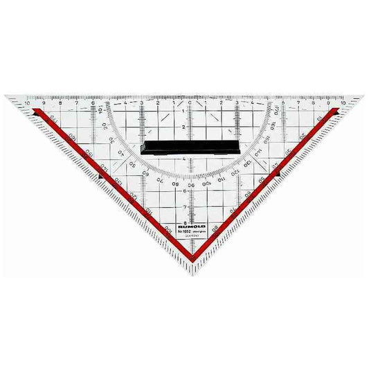 RUMOLD Zeichendreieck / Geodreieck 1052 Hypotenuse 225mm