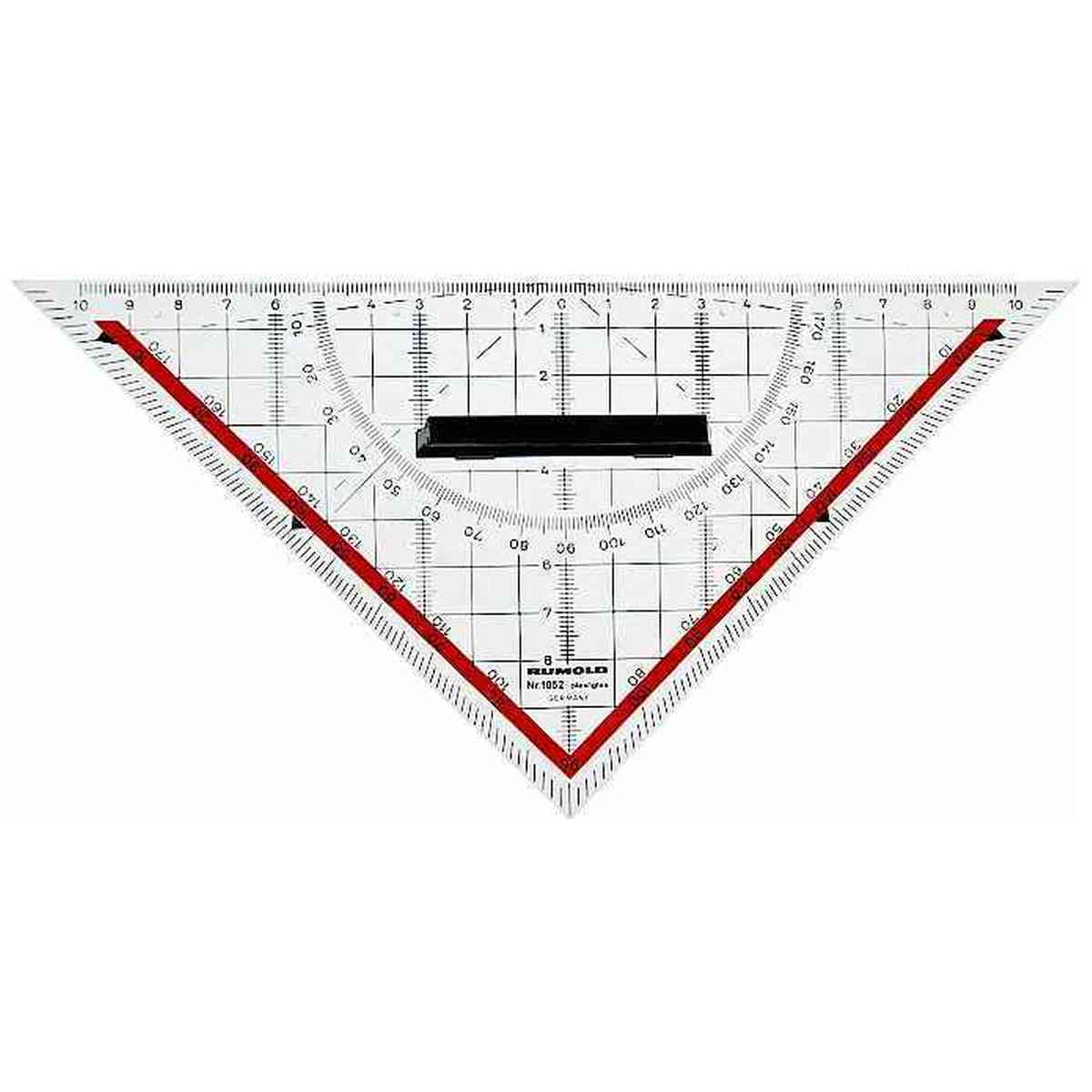 RUMOLD Zeichendreieck / Geodreieck 1052 Hypotenuse 225mm