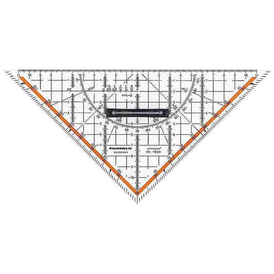 RUMOLD Zeichendreieck / Geodreieck 1054 Plexiglas 250 mm 360-1 Grad