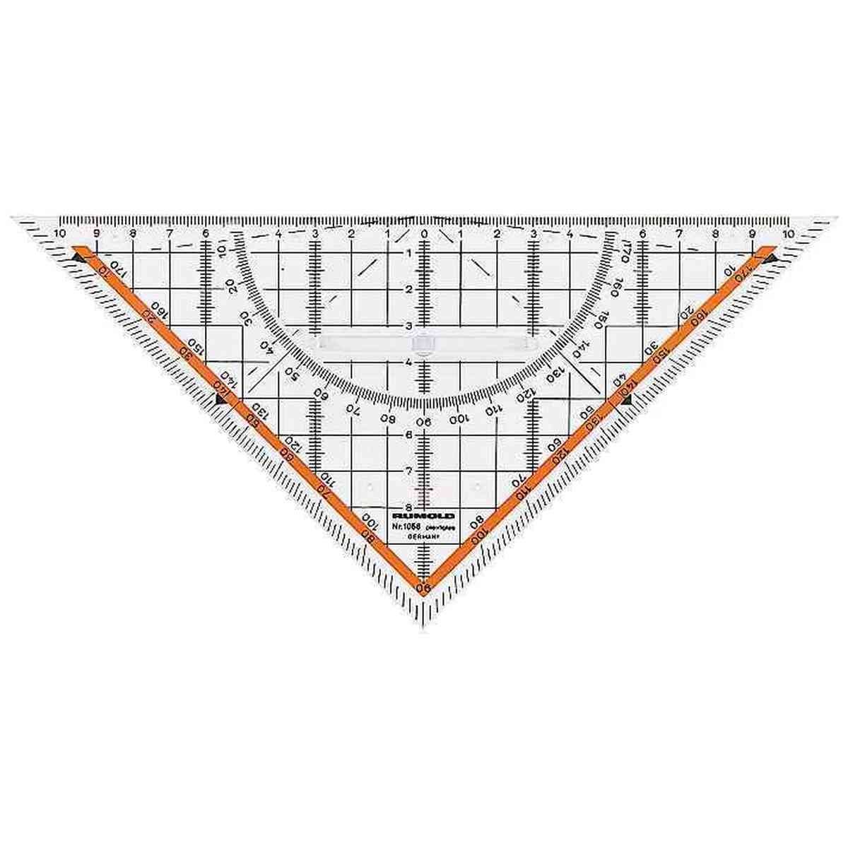 RUMOLD Zeichendreieck / Geodreieck 1056 225mm mit Gradskala