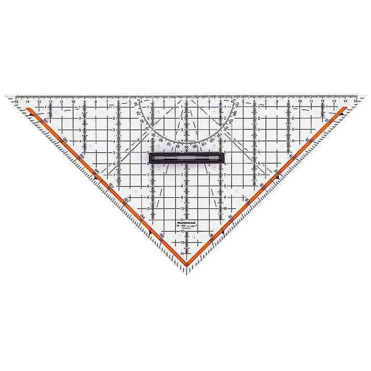 RUMOLD Zeichendreieck / Geodreieck 1058 Hypotenuse 325mm