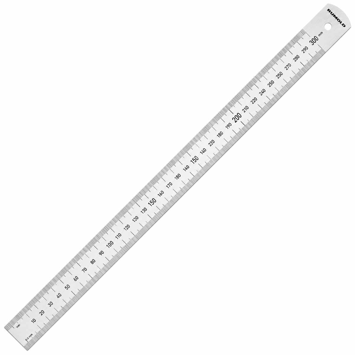 RUMOLD Schneide-Lineal 30cm Edelstahl Premium rostfrei gelasert | Genauigkeitsklasse I