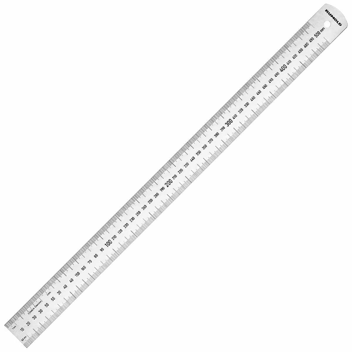 RUMOLD Schneide-Lineal 50cm Edelstahl Premium rostfrei gelasert | Genauigkeitsklasse I