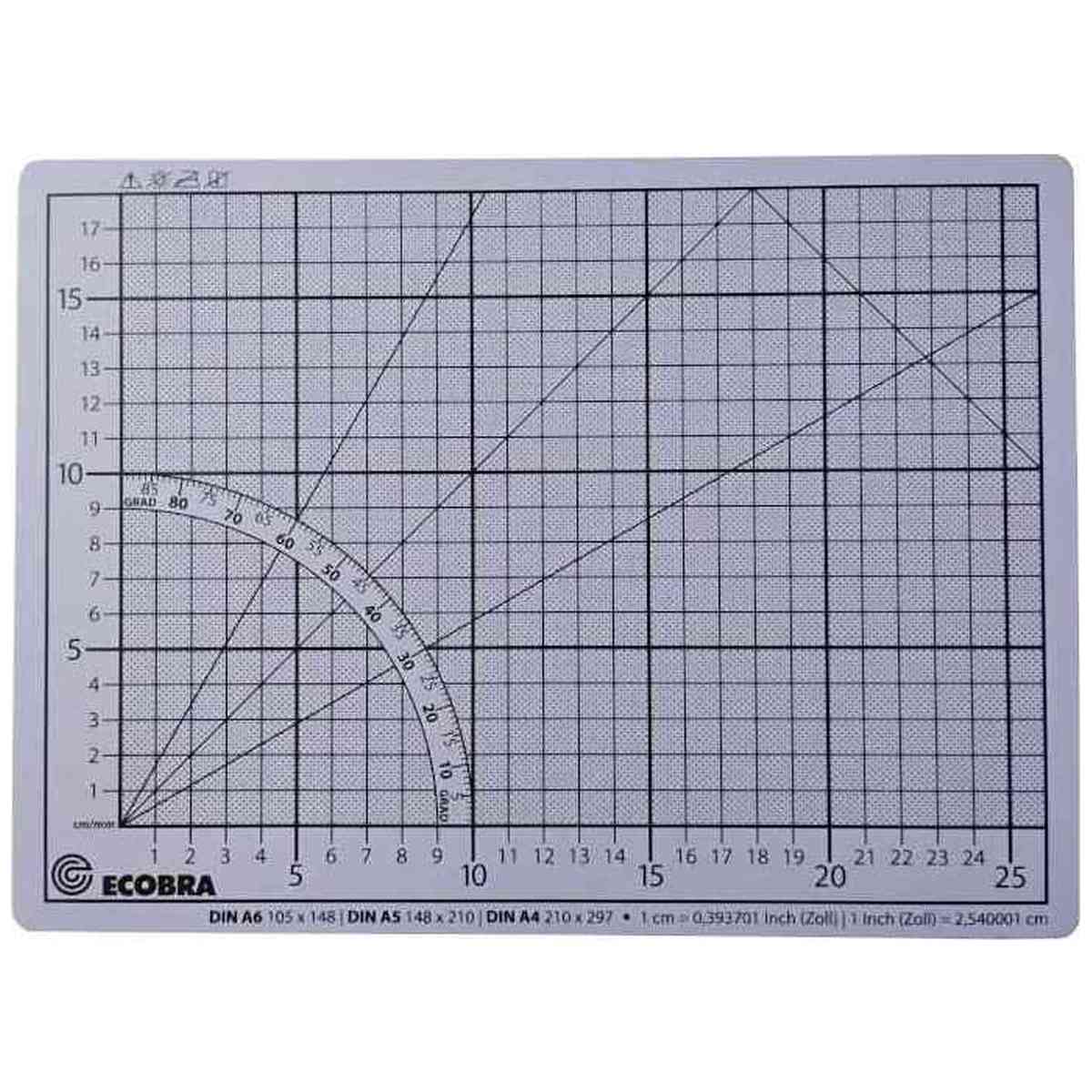 ECOBRA Schneidematte Premium 30x22cm 5-lagig hellgrau / flieder selbstheilend