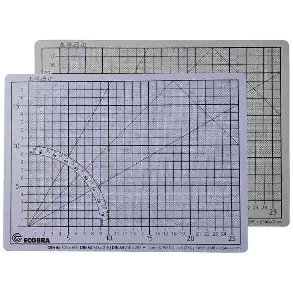 ECOBRA Schneidematte Premium 30x22cm 5-lagig hellgrau / flieder selbstheilend