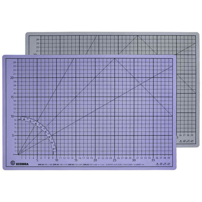 ECOBRA Schneidematte Premium 45x30cm 5-lagig hellgrau / flieder selbstheilend