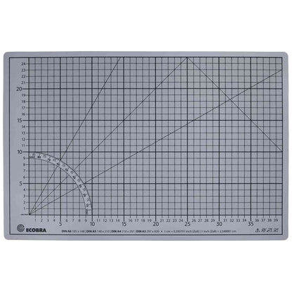 ECOBRA Schneidematte Premium 45x30cm 5-lagig hellgrau / flieder selbstheilend