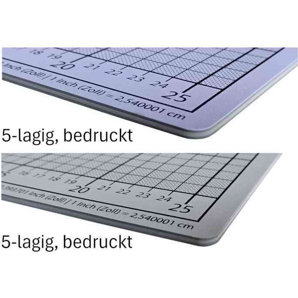 ECOBRA Schneidematte Premium 60x45cm 5-lagig hellgrau / flieder selbstheilend
