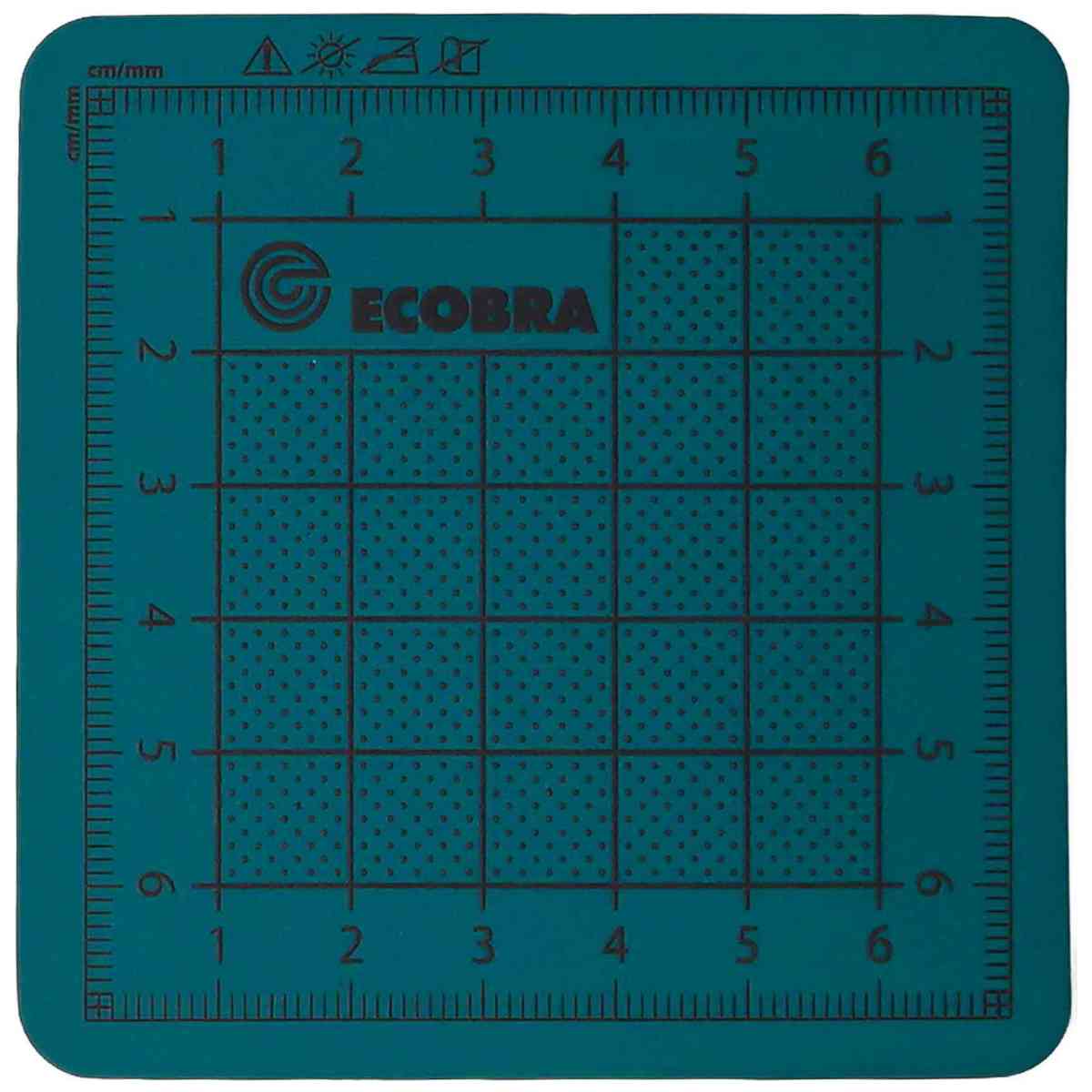 ECOBRA Schneidematte Profi-Pocket 8x8cm 5-lagig dunkelgrün / türkis selbstheilend