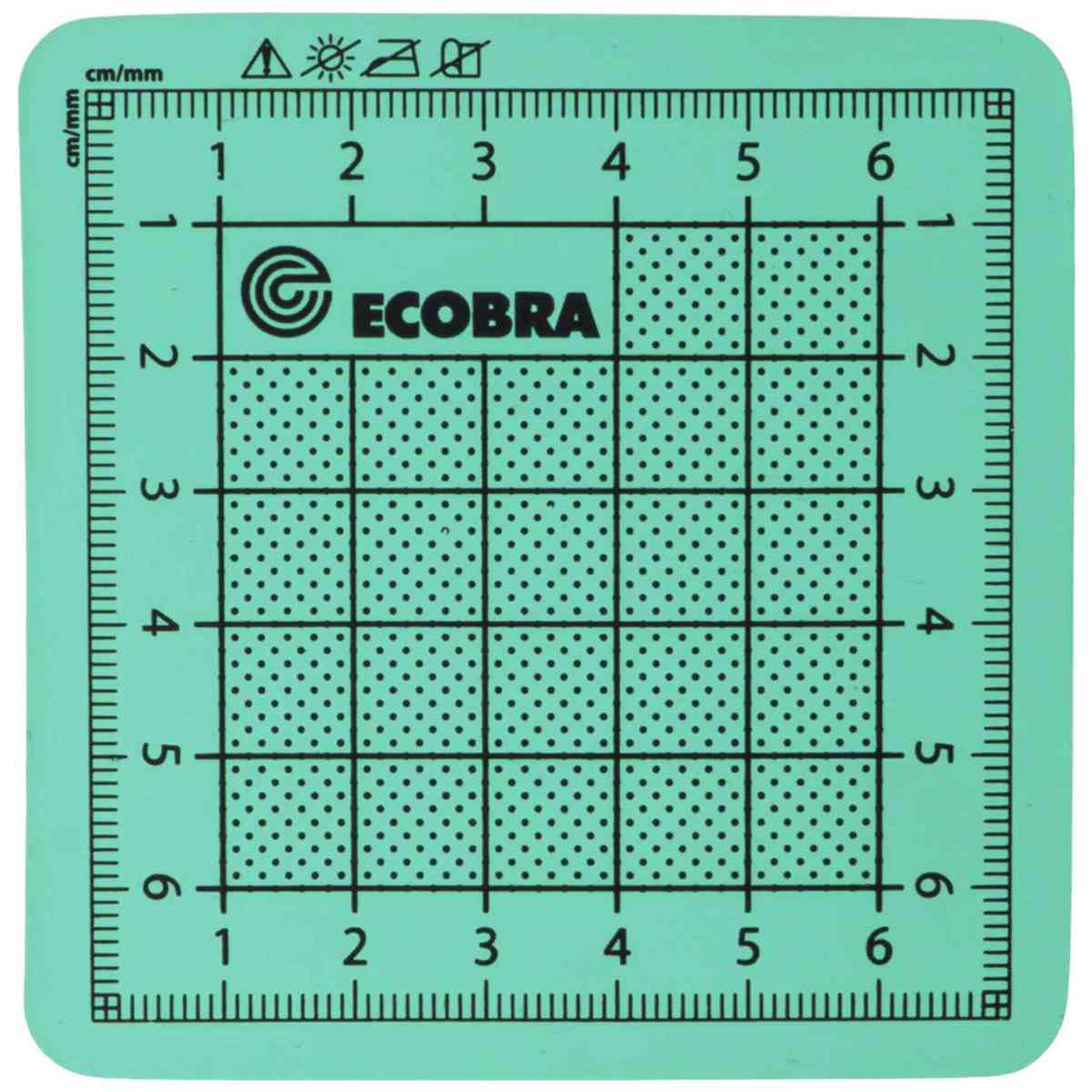 ECOBRA Schneidematte Profi-Pocket 8x8cm 5-lagig dunkelgrün / türkis selbstheilend