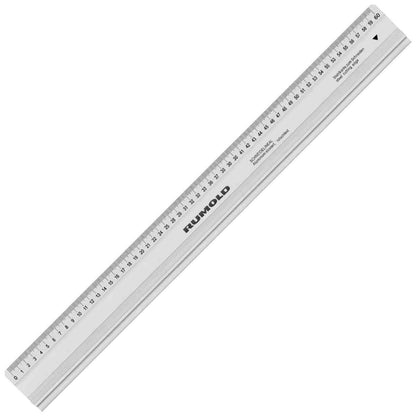 RUMOLD Schneidelineal aus Aluminium mit Stahlkante und Gummieinlage 60 cm