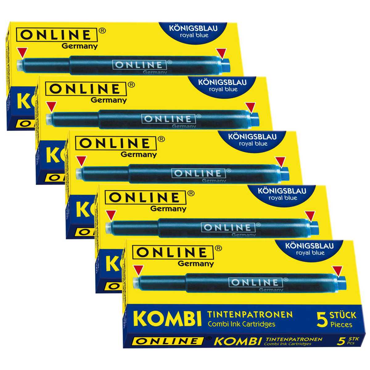 ONLINE Kombi Tintenpatrone königsblau 5 Pack a 5 Stück im  SPARPACK