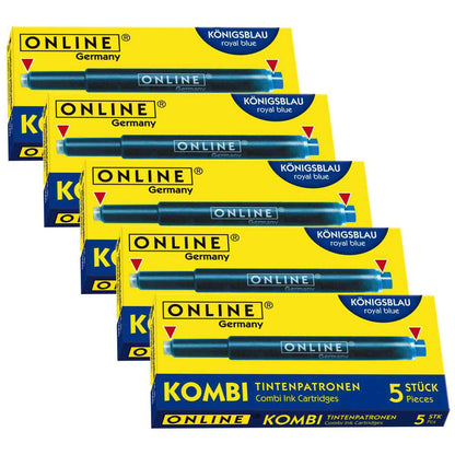 ONLINE Kombi Tintenpatrone königsblau 5 Pack a 5 Stück im  SPARPACK