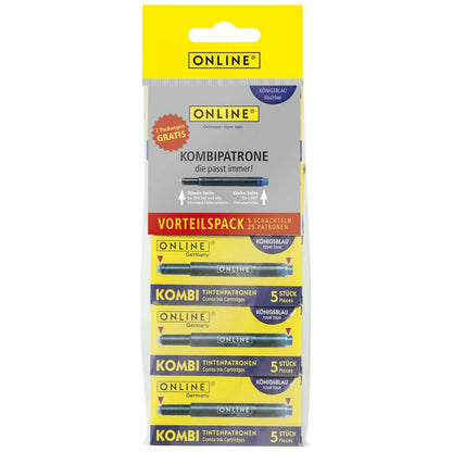ONLINE Kombi Tintenpatrone königsblau 5 Pack a 5 Stück im  SPARPACK