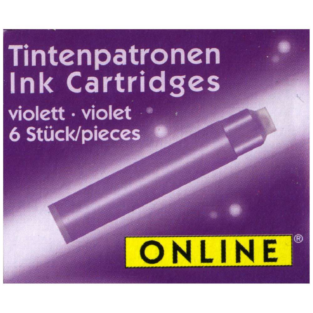 ONLINE Tintenpatronen kurz violett 6 Stück