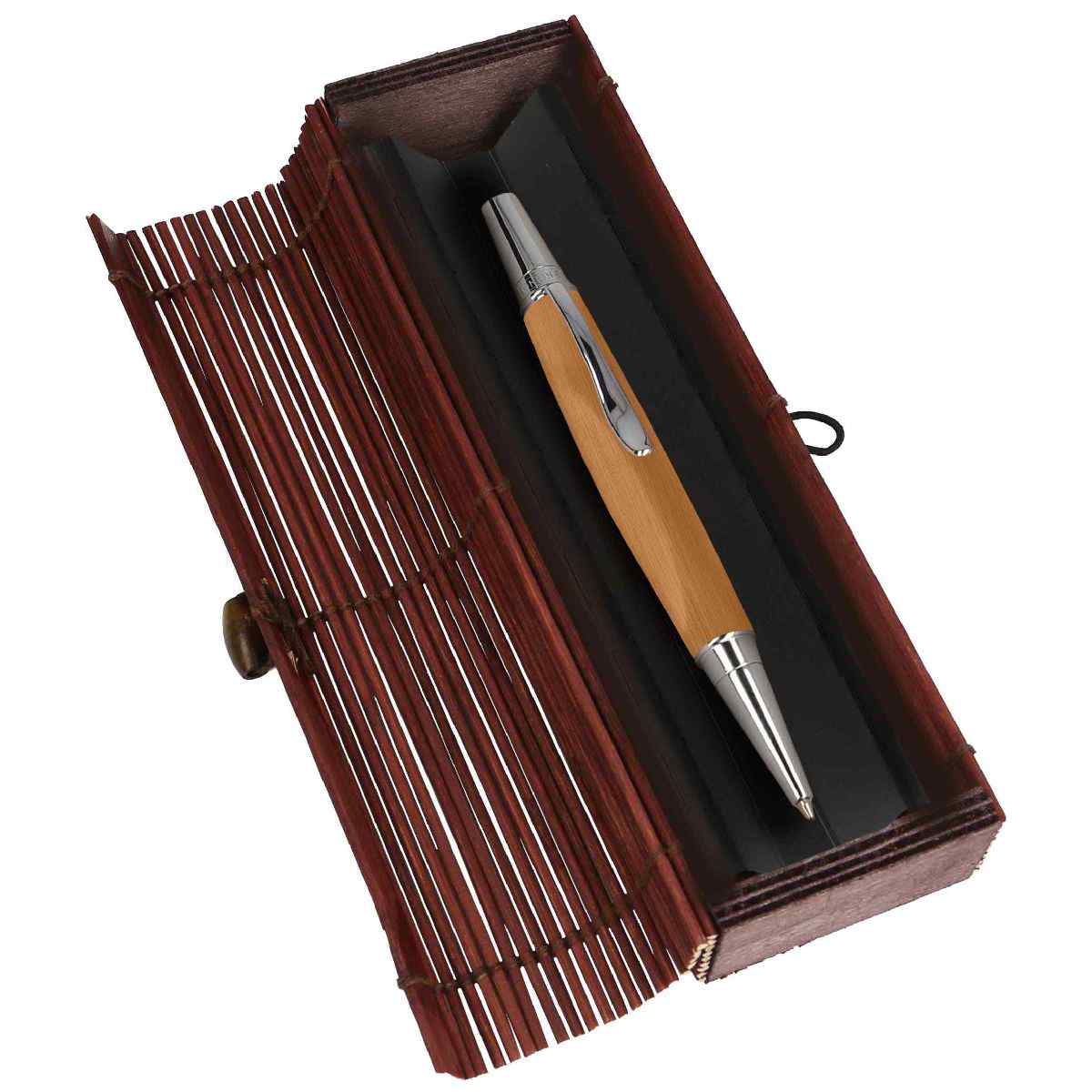 ONLINE Kugelschreiber TriEdge Echt-Holz Ahorn im Bambus-Geschenk-Etui